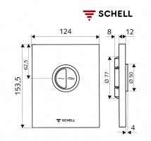 MEDIDAS PULSADOR FLUXOR DOBLE DESCARGA ECO SCHELL